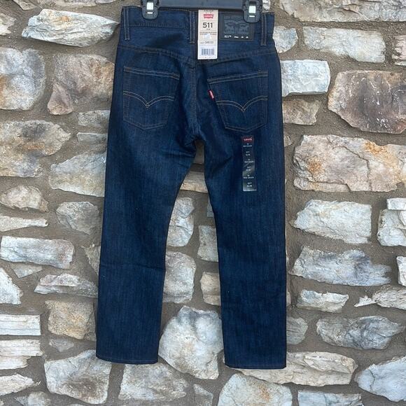 Levi's Dark Wash Slim Jeans style 511 size 10 reg (25/25) NEW - Picture 2 of 5